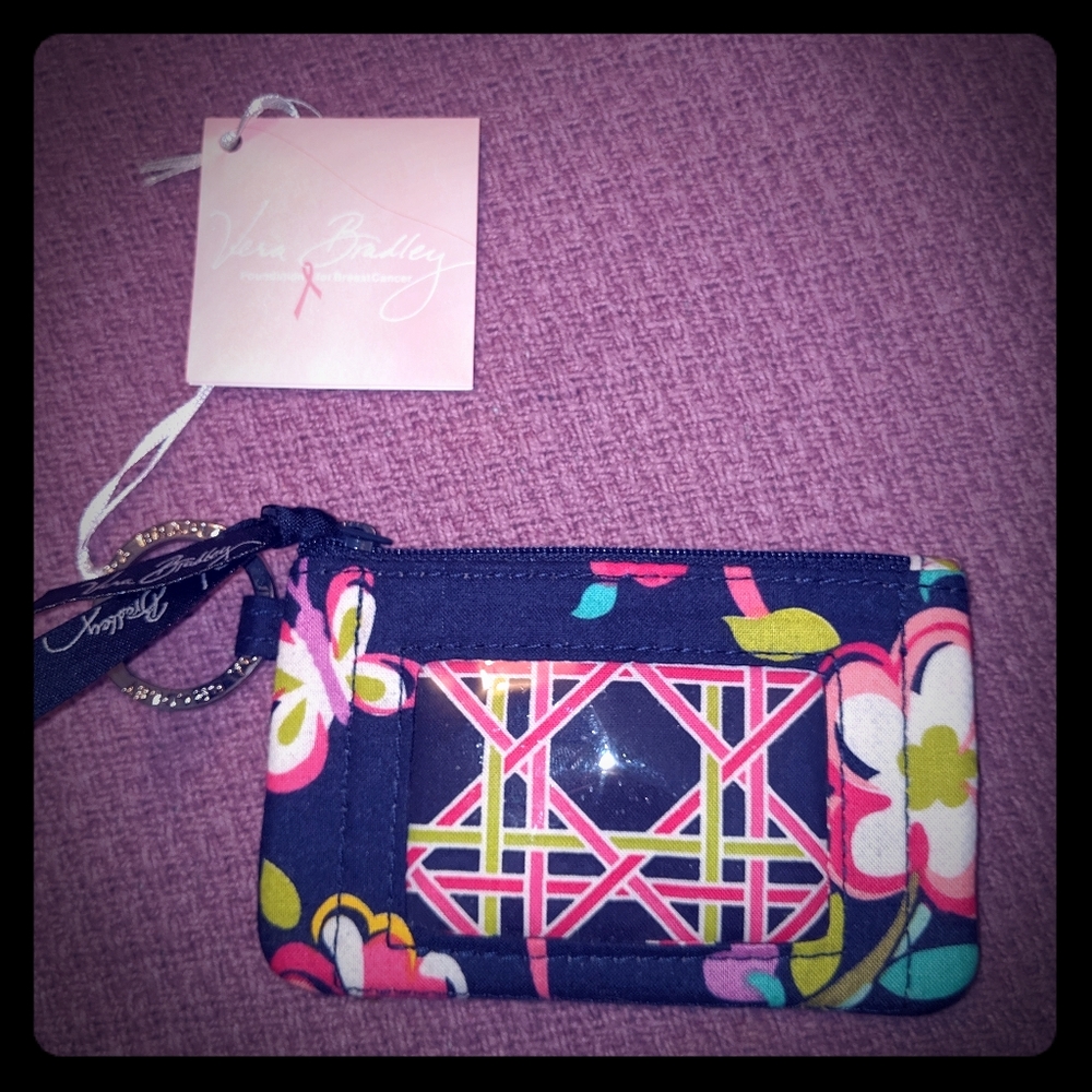 Vera Bradley Zip ID case Ribbons pattern